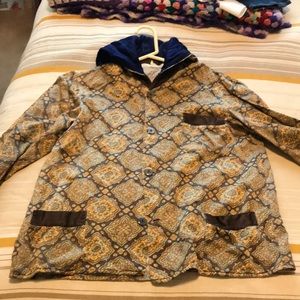 Pajama style printed hoodie